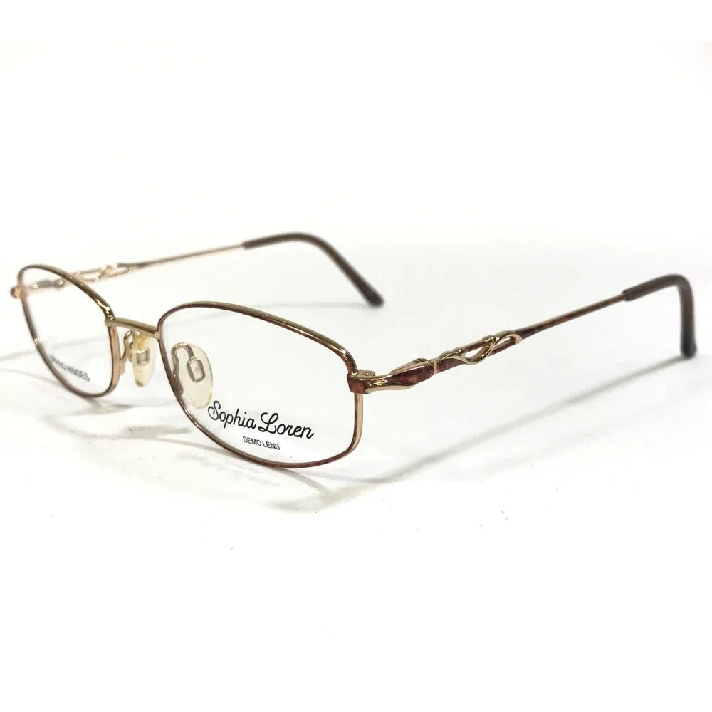 Sophia Loren Eyeglasses Frames M133 ZYLOWARE 153 Gold Tortoise Oval 50-18-140